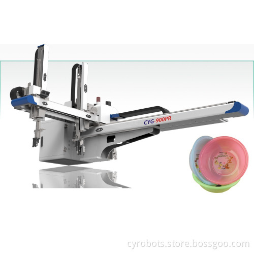 5 Axis Double Arm Injection Molding Machine with Pick and Place Robot